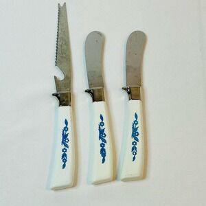 Blue Cornflower Charcuterie Knives Lifetime Cutlery Blue x3